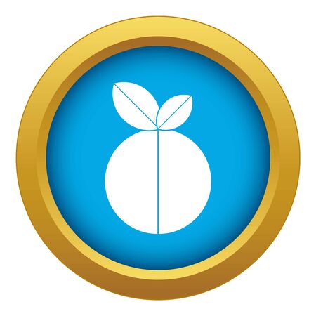 Round apple icon blue vector isolatedのイラスト素材