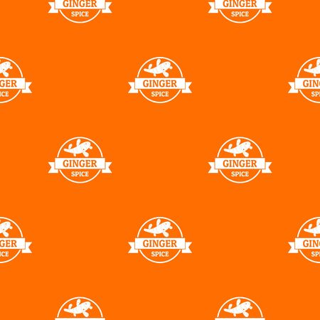 Ginger spice pattern vector orangeのイラスト素材