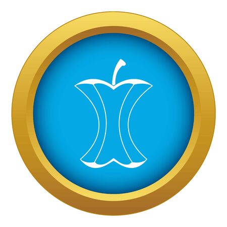 Apple stump icon blue vector isolatedのイラスト素材