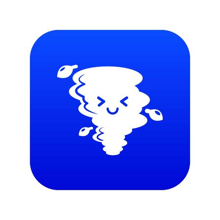 Tornado icon blue vectorのイラスト素材