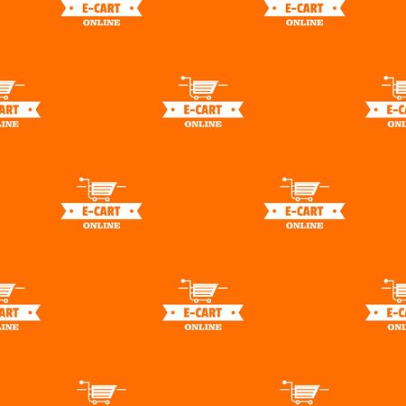 E cart pattern vector orangeのイラスト素材