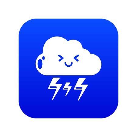 Lightning icon blue vectorのイラスト素材