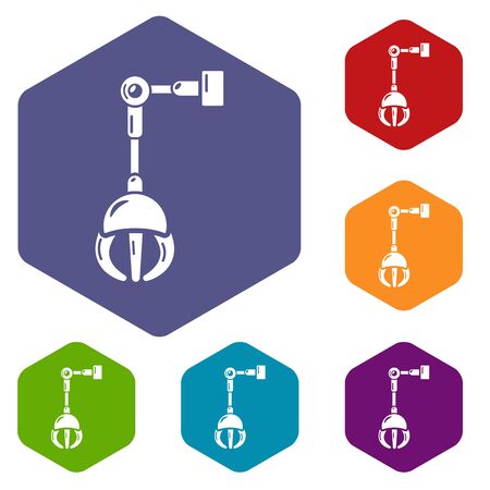 Mechanical grabber icon, simple style.のイラスト素材