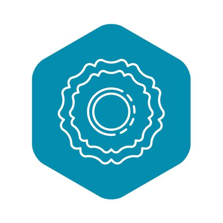 Sugar sweet biscuit icon, outline styleのイラスト素材