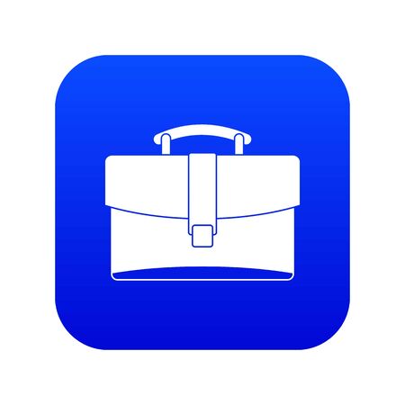 Leather briefcase icon digital blueのイラスト素材