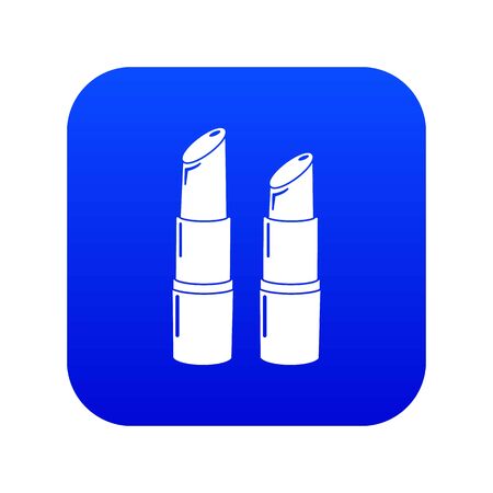 Lipstick icon blue vectorのイラスト素材