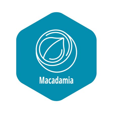 Macadamia icon, outline styleのイラスト素材