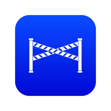 Police line icon digital blueのイラスト素材