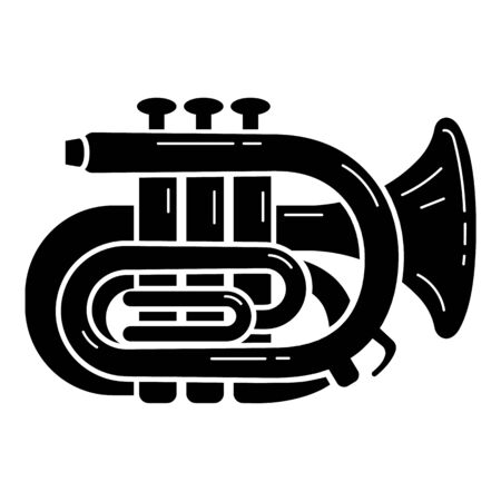 Orchestra trumpet icon, simple styleのイラスト素材