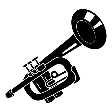 Alarm trumpet icon, simple styleのイラスト素材