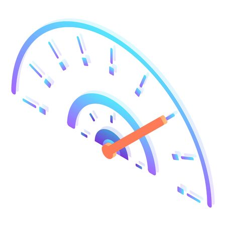 Web speed test icon, isometric styleのイラスト素材
