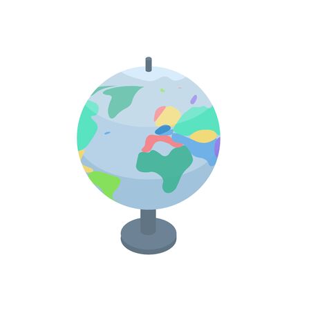 School globe icon, isometric styleのイラスト素材