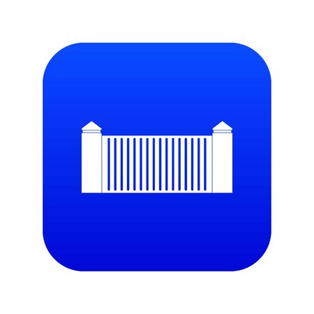 Stone fence icon digital blueのイラスト素材