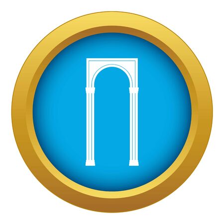 Arch icon blue vector isolatedのイラスト素材