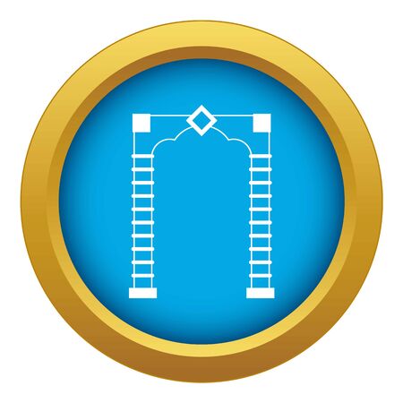 Arch icon blue vector isolatedのイラスト素材