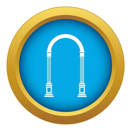 Arch icon blue vector isolatedのイラスト素材