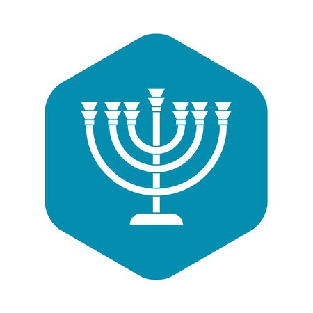 Menorah icon in simple styleのイラスト素材