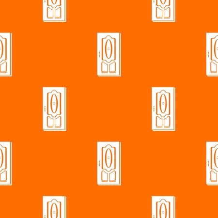 Wooden door pattern vector orangeのイラスト素材