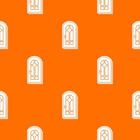 Arched door pattern vector orangeのイラスト素材