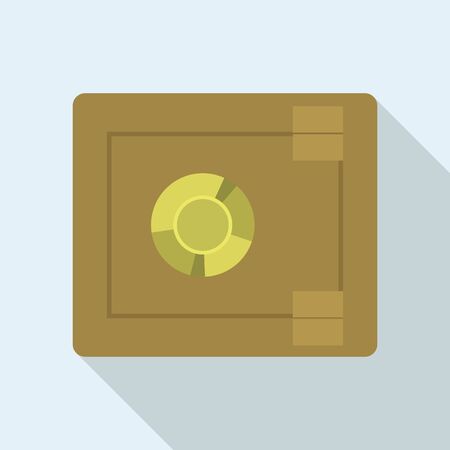 Money safe icon. Flat illustration of money safe vector icon for web designのイラスト素材
