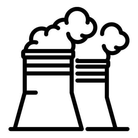 Power plant icon. Outline power plant vector icon for web design isolated on white backgroundのイラスト素材