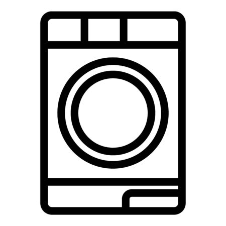 Wash machine icon. Outline wash machine vector icon for web design isolated on white backgroundのイラスト素材