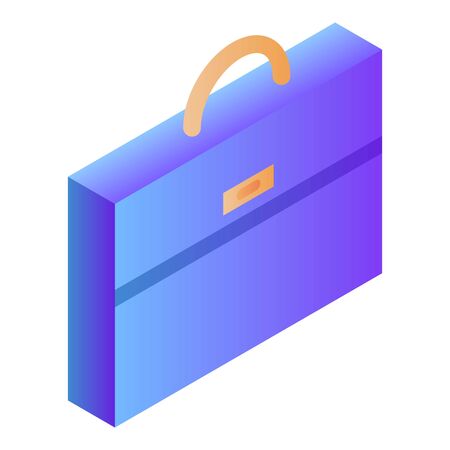 Case bag icon. Isometric of case bag vector icon for web design isolated on white backgroundのイラスト素材
