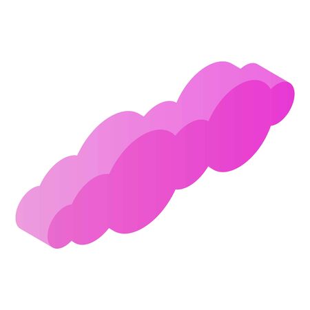 Pink data cloud icon, isometric styleのイラスト素材
