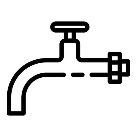 Metal tap icon, outline styleのイラスト素材