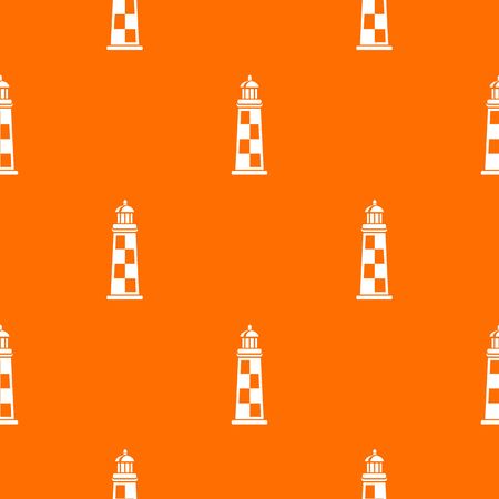 Brick lighthouse pattern vector orangeのイラスト素材