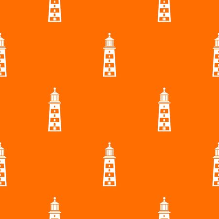 Seaside lighthouse pattern vector orangeのイラスト素材