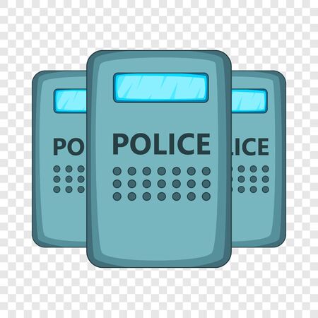 Riot shields icon, cartoon styleのイラスト素材