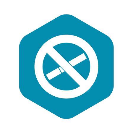 No smoking sign icon. Simple illustration of no smoking vector icon for webのイラスト素材