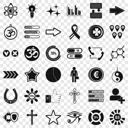 Graphic icons set, simple styleのイラスト素材