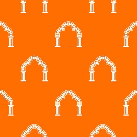 Entrance arch pattern vector orange for any web design bestのイラスト素材