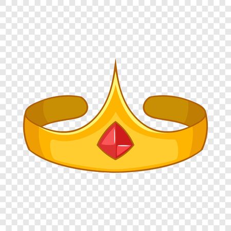 Princess crown icon. Cartoon illustration of princess crown vector icon for web designのイラスト素材
