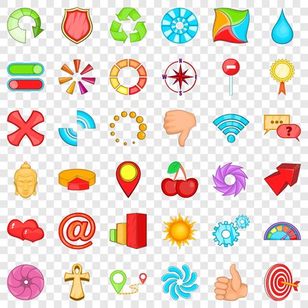 Computer graphic icons set, cartoon styleのイラスト素材