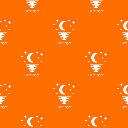 Clear night pattern vector orangeのイラスト素材