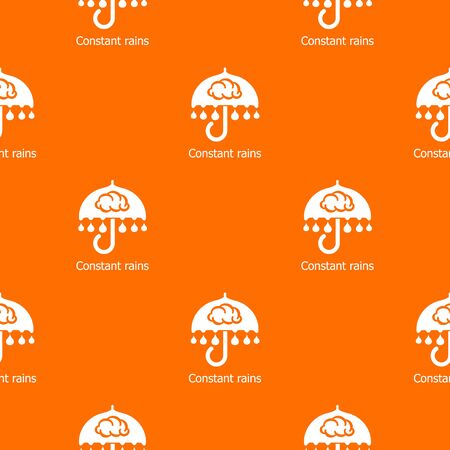 Constant rain pattern vector orangeのイラスト素材