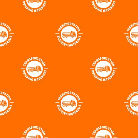 Transportation service pattern vector orangeのイラスト素材