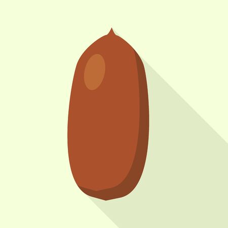 Fresh peanut icon, flat styleのイラスト素材