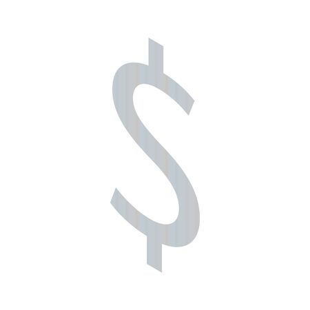 Dollar sign icon, isometric style
