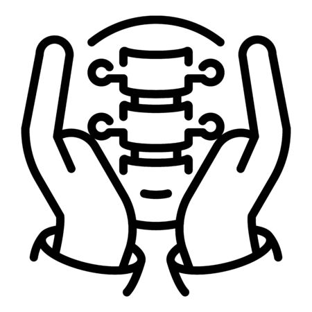 Spine massage icon, outline styleのイラスト素材