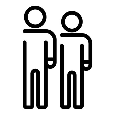 Friends icon, outline styleのイラスト素材