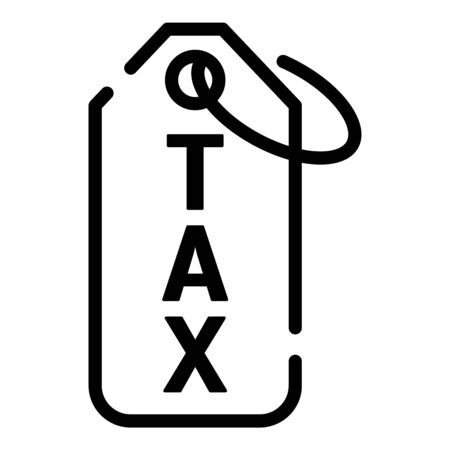 Tax badge icon, outline styleのイラスト素材