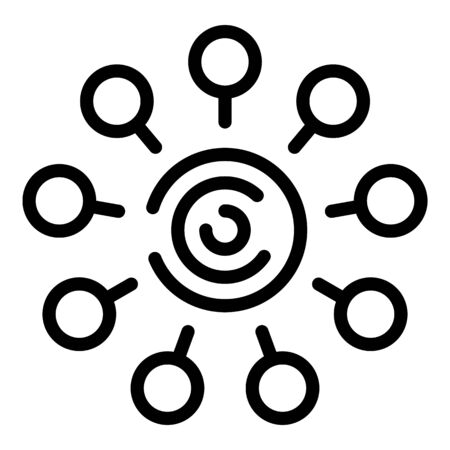 Crowdfunding star graph icon. Outline crowdfunding star graph vector icon for web design isolated on white backgroundのイラスト素材