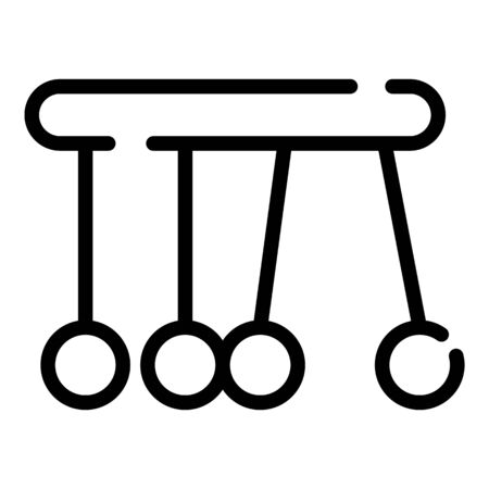Newtons cradle icon, outline styleのイラスト素材