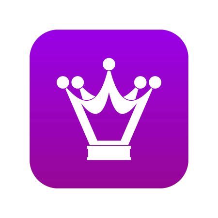 Princess crown icon digital purpleのイラスト素材