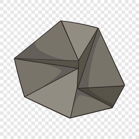 Origami stone icon, cartoon styleのイラスト素材