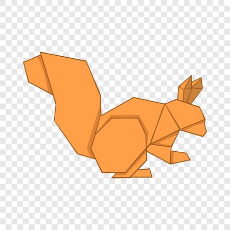 Origami squirrel icon. Cartoon illustration of origami squirrel vector icon for web designのイラスト素材